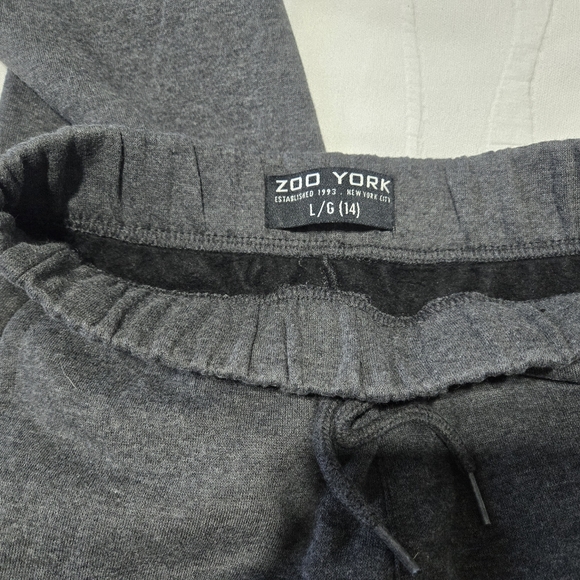 Zoo York Grey Track Pants, Kids L - Picture 3 of 4